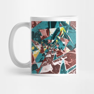 Abstract Triangles #5: Fractured Earth Mirror Mug